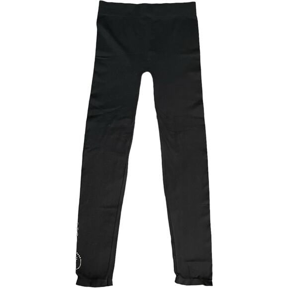 GUESS Leggings Tights Black Girls Med/Lg Rhinestone Design Logo Spell Out Ankle - Picture 2 of 10